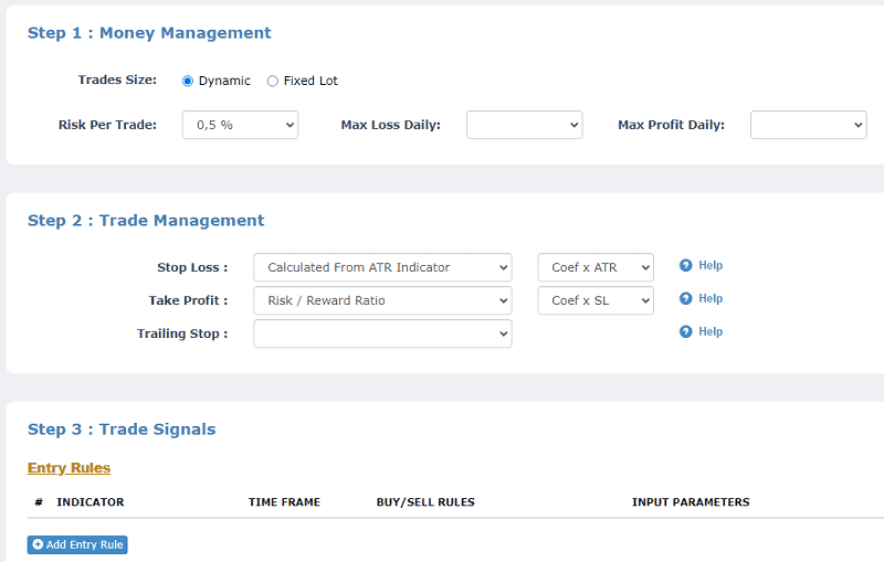 customize trading robot